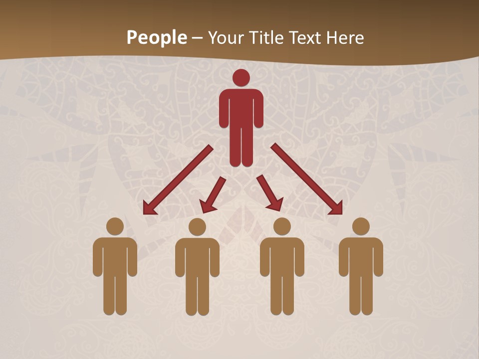 A Brown Background With A Pattern On It PowerPoint Template