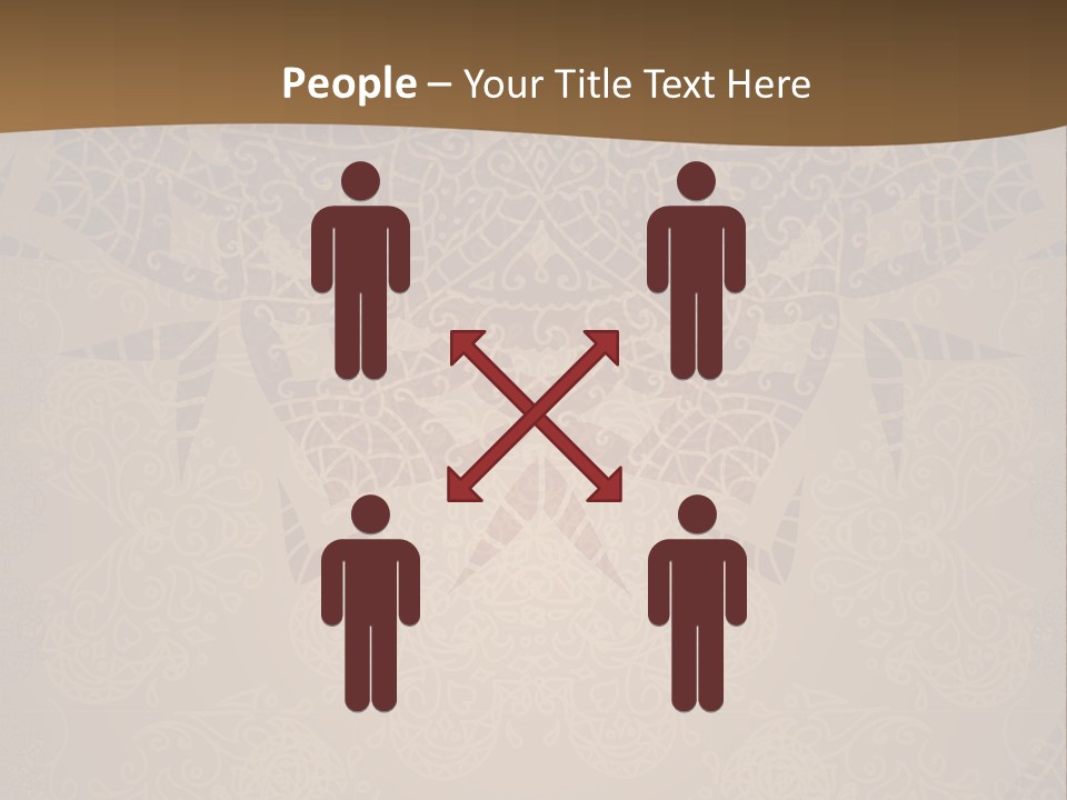 A Brown Background With A Pattern On It PowerPoint Template