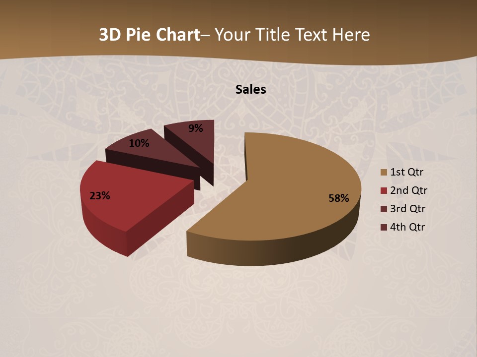 A Brown Background With A Pattern On It PowerPoint Template