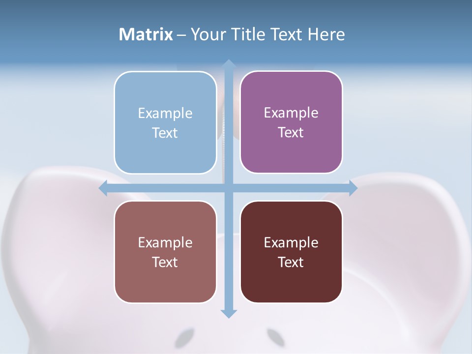 A Person Putting A Coin Into A Pink Piggy Bank PowerPoint Template