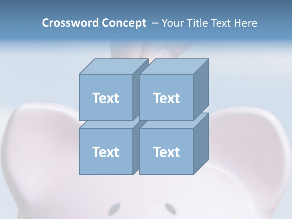 A Person Putting A Coin Into A Pink Piggy Bank PowerPoint Template