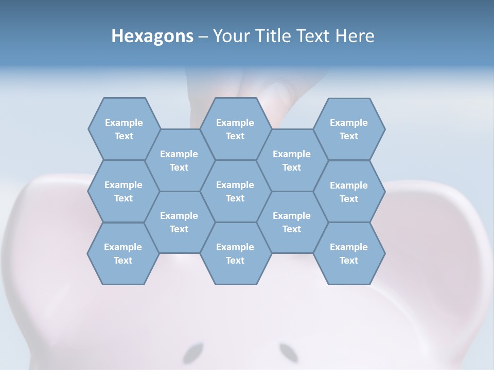 A Person Putting A Coin Into A Pink Piggy Bank PowerPoint Template