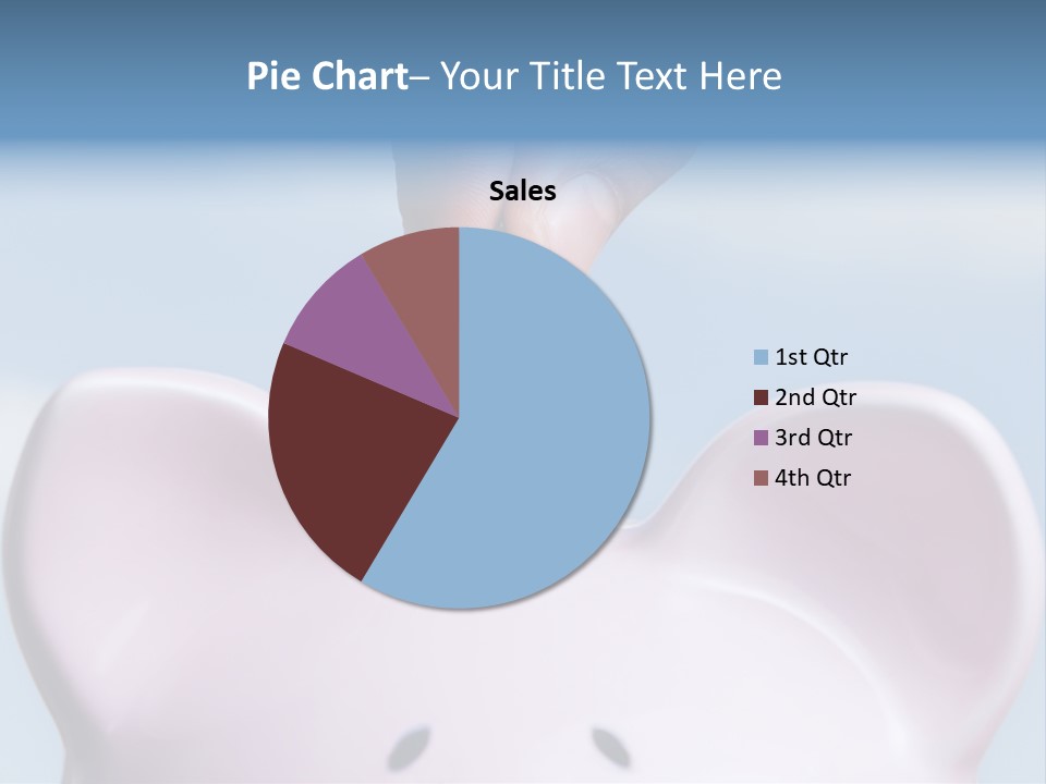 A Person Putting A Coin Into A Pink Piggy Bank PowerPoint Template