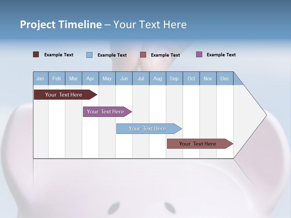 A Person Putting A Coin Into A Pink Piggy Bank PowerPoint Template