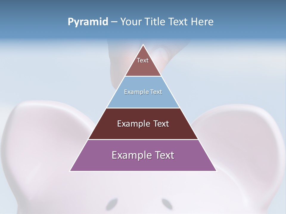 A Person Putting A Coin Into A Pink Piggy Bank PowerPoint Template