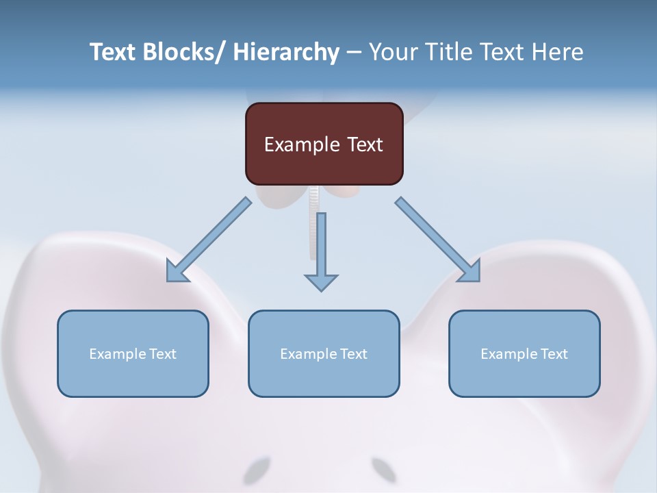 A Person Putting A Coin Into A Pink Piggy Bank PowerPoint Template