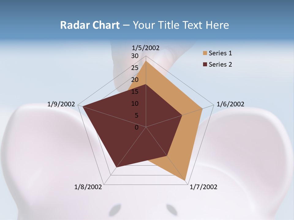 A Person Putting A Coin Into A Pink Piggy Bank PowerPoint Template