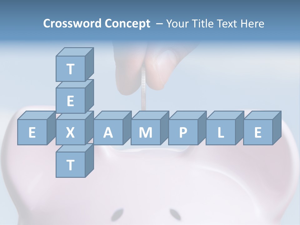 A Person Putting A Coin Into A Pink Piggy Bank PowerPoint Template