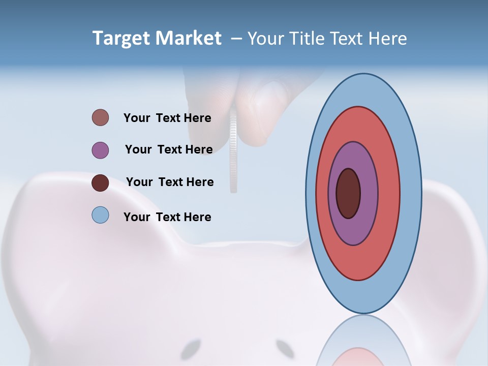 A Person Putting A Coin Into A Pink Piggy Bank PowerPoint Template