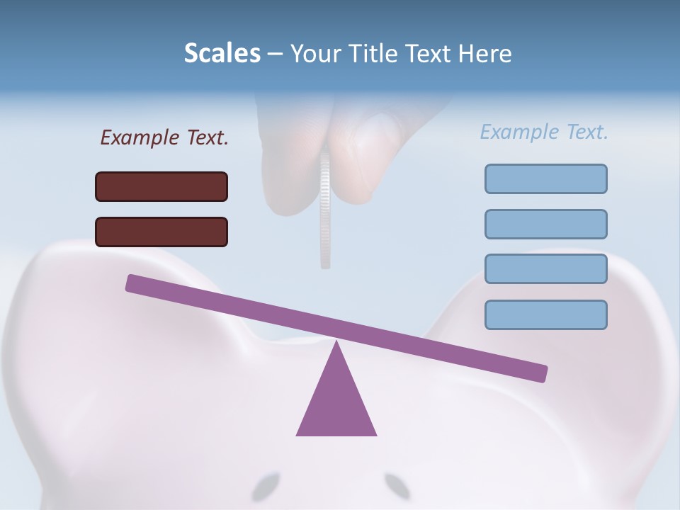 A Person Putting A Coin Into A Pink Piggy Bank PowerPoint Template