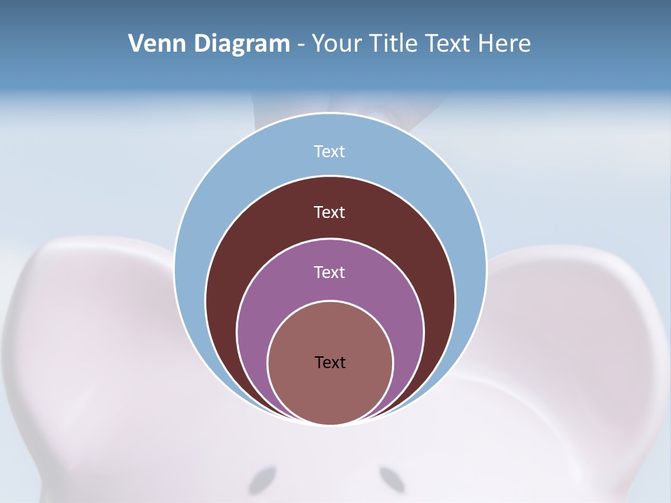 A Person Putting A Coin Into A Pink Piggy Bank PowerPoint Template