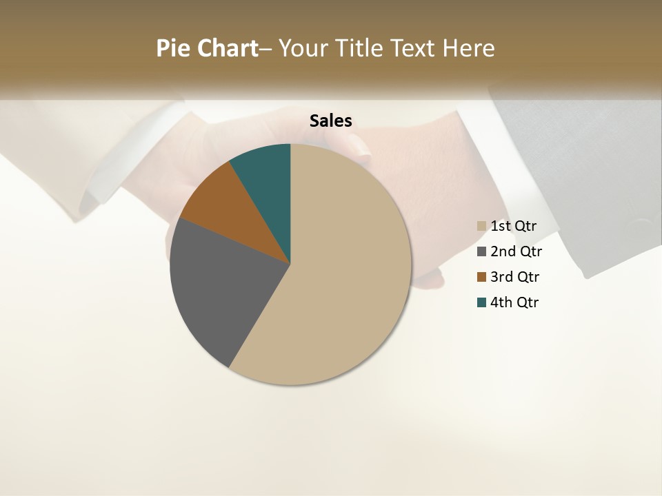 Two People Shaking Hands In Front Of A White Background PowerPoint Template