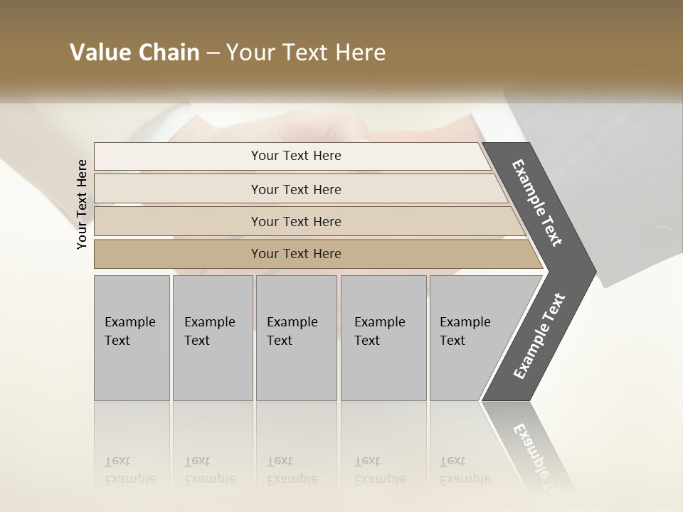 Two People Shaking Hands In Front Of A White Background PowerPoint Template