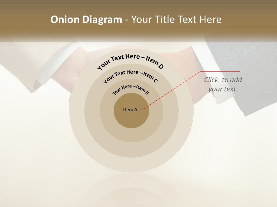 Two People Shaking Hands In Front Of A White Background PowerPoint Template