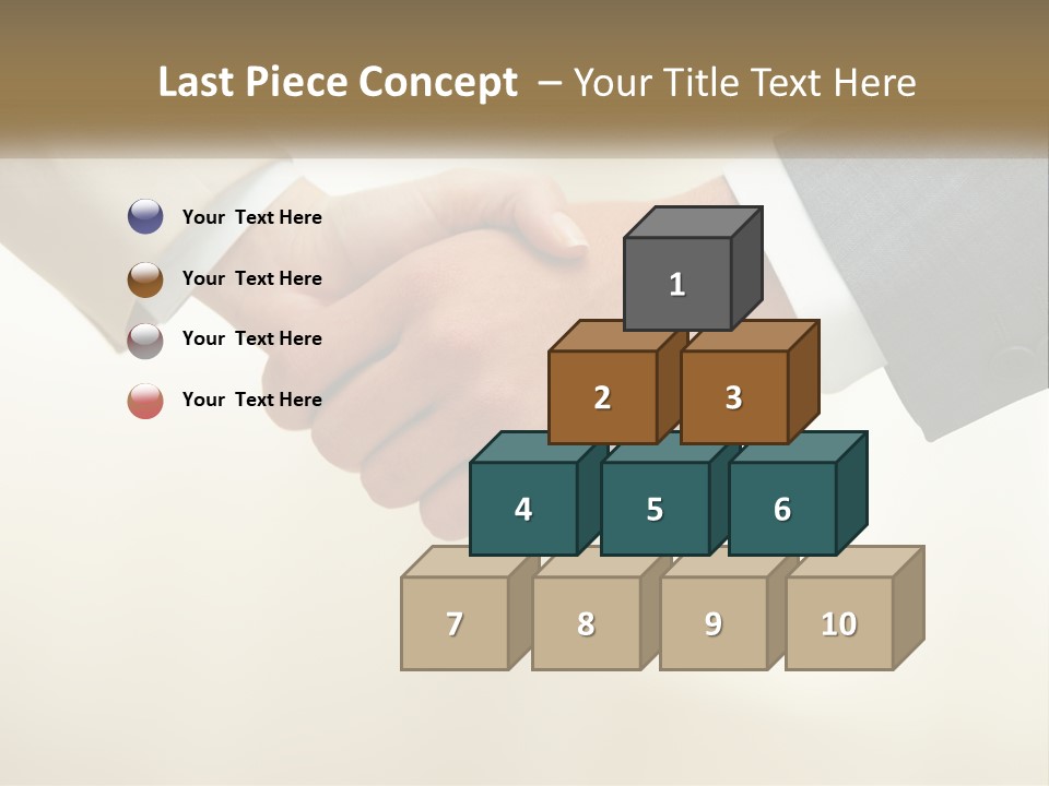 Two People Shaking Hands In Front Of A White Background PowerPoint Template