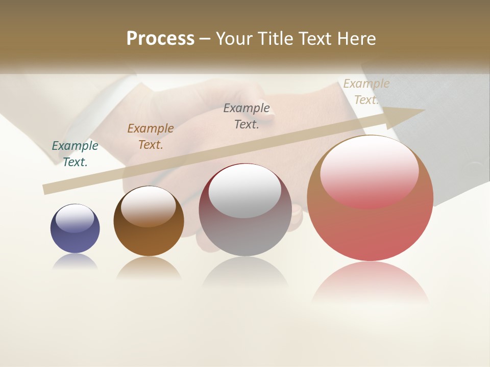 Two People Shaking Hands In Front Of A White Background PowerPoint Template