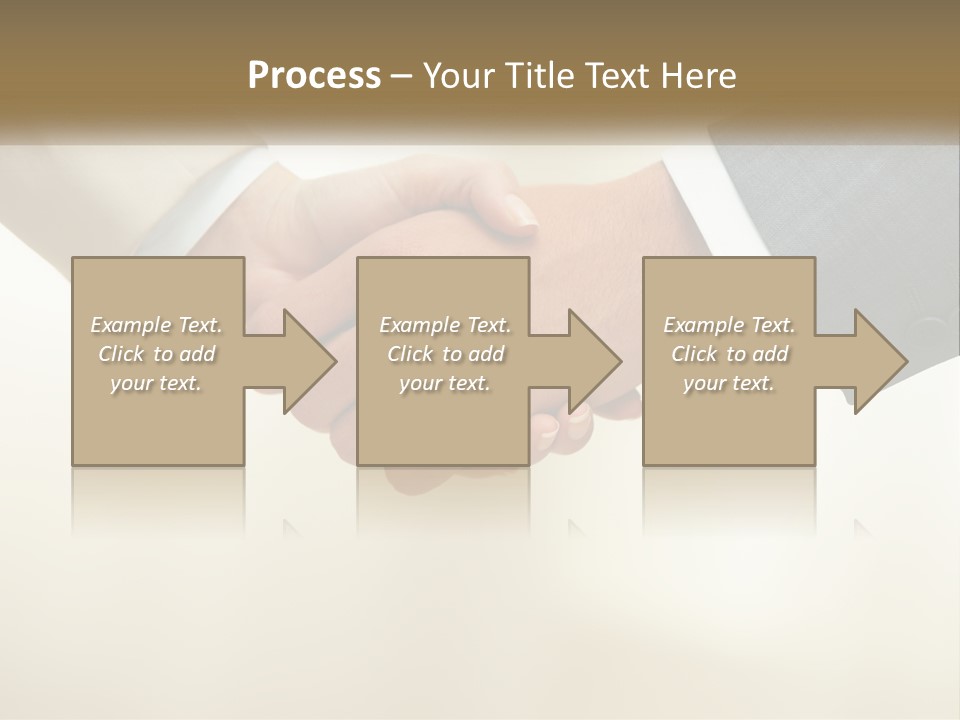 Two People Shaking Hands In Front Of A White Background PowerPoint Template