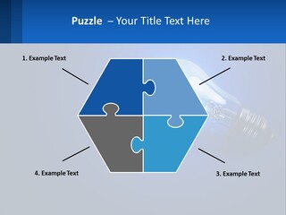 A Light Bulb On A Blue Background With A Place For Text PowerPoint Template