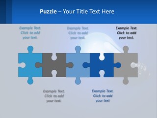 A Light Bulb On A Blue Background With A Place For Text PowerPoint Template