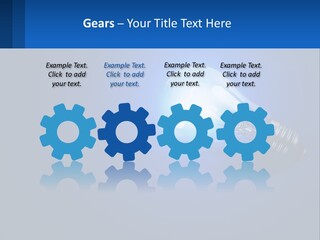 A Light Bulb On A Blue Background With A Place For Text PowerPoint Template