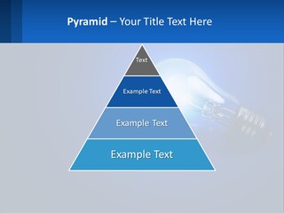 A Light Bulb On A Blue Background With A Place For Text PowerPoint Template