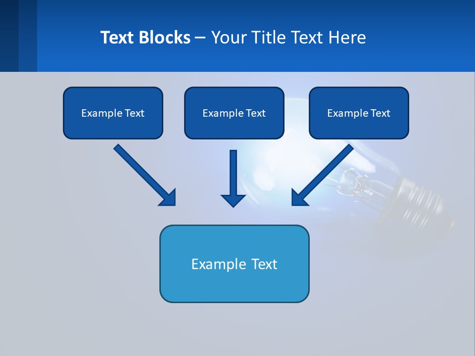 A Light Bulb On A Blue Background With A Place For Text PowerPoint Template