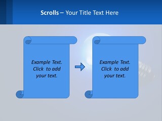 A Light Bulb On A Blue Background With A Place For Text PowerPoint Template