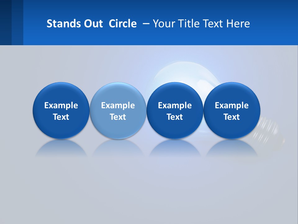 A Light Bulb On A Blue Background With A Place For Text PowerPoint Template