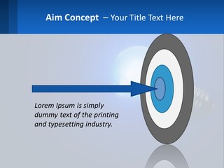 A Light Bulb On A Blue Background With A Place For Text PowerPoint Template