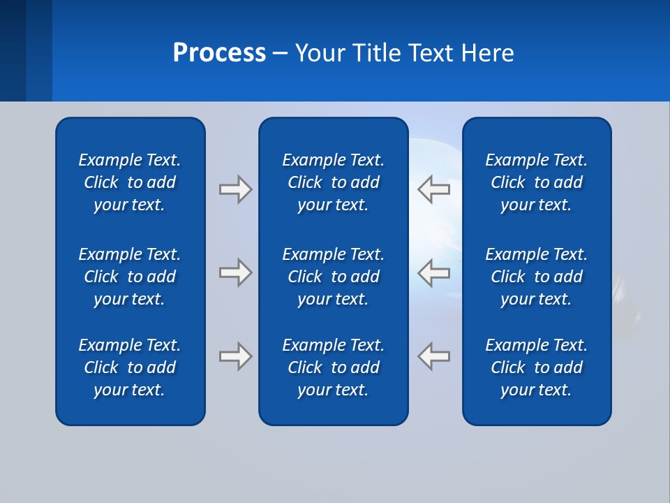 A Light Bulb On A Blue Background With A Place For Text PowerPoint Template