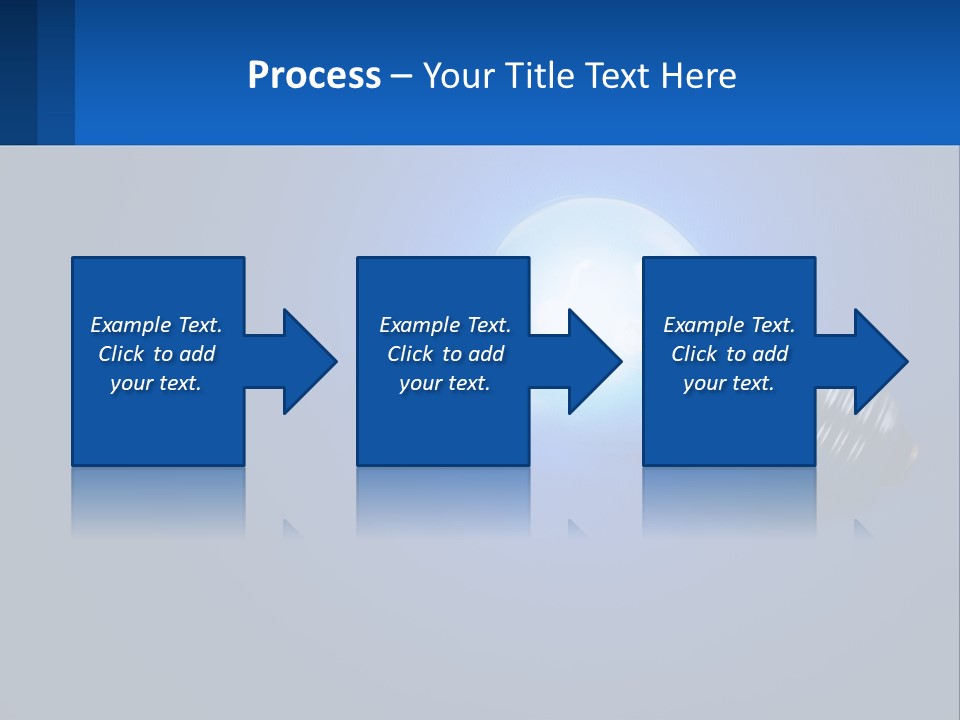 A Light Bulb On A Blue Background With A Place For Text PowerPoint Template