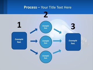 A Light Bulb On A Blue Background With A Place For Text PowerPoint Template