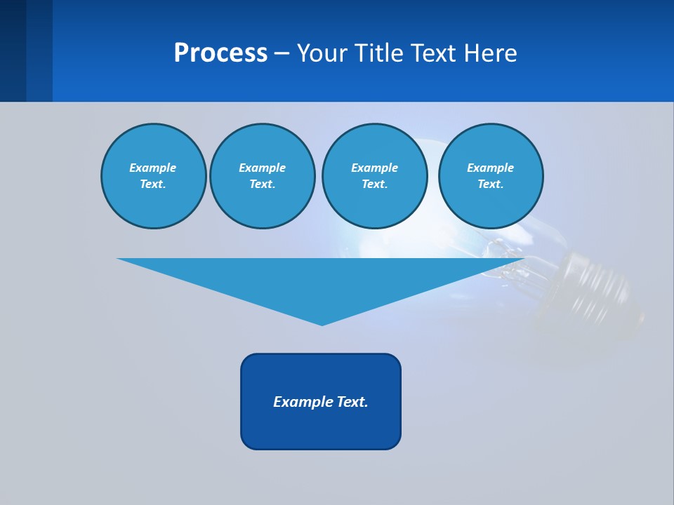 A Light Bulb On A Blue Background With A Place For Text PowerPoint Template