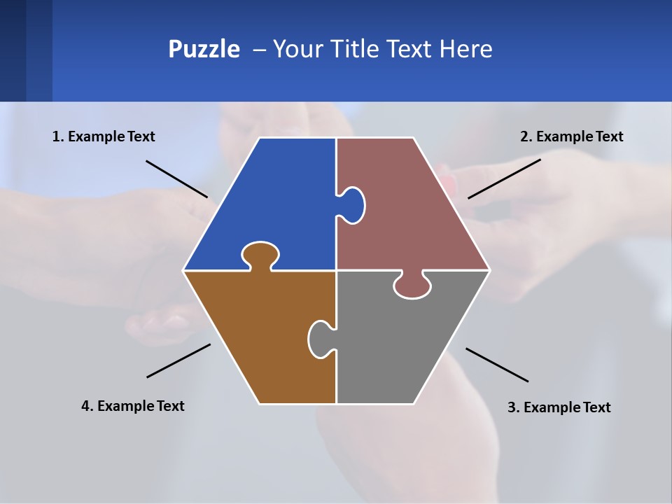 A Group Of People Putting Pieces Of A Puzzle Together PowerPoint Template