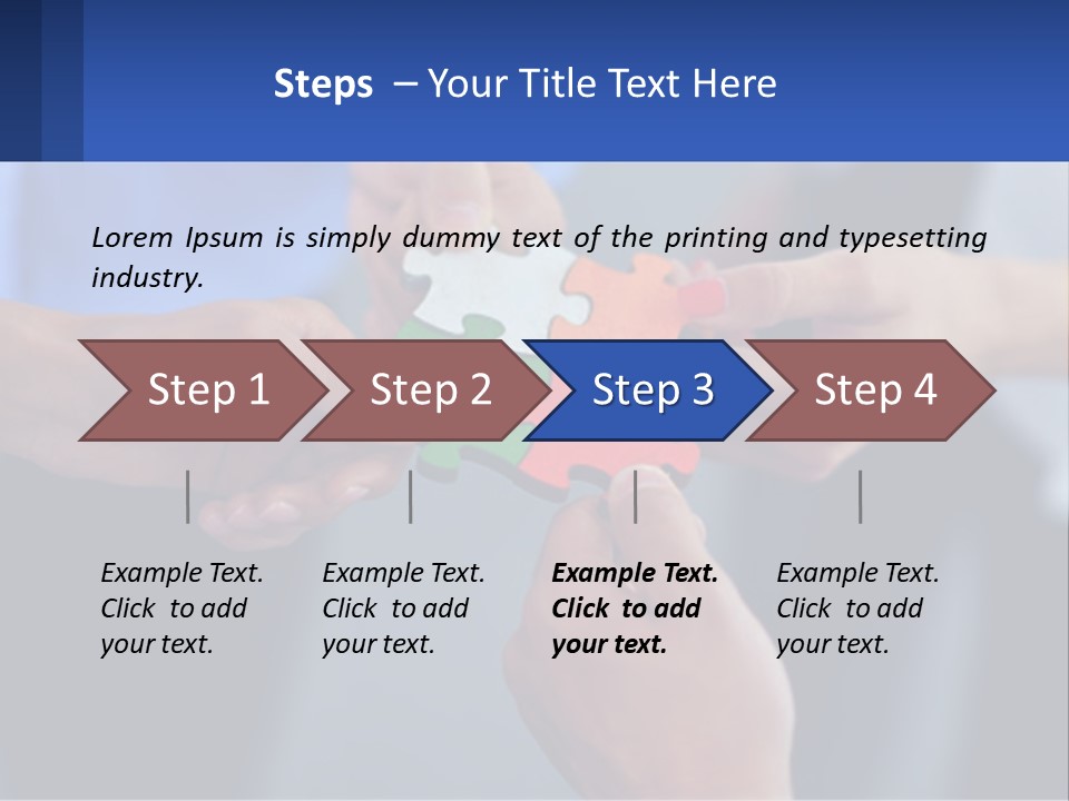 A Group Of People Putting Pieces Of A Puzzle Together PowerPoint Template