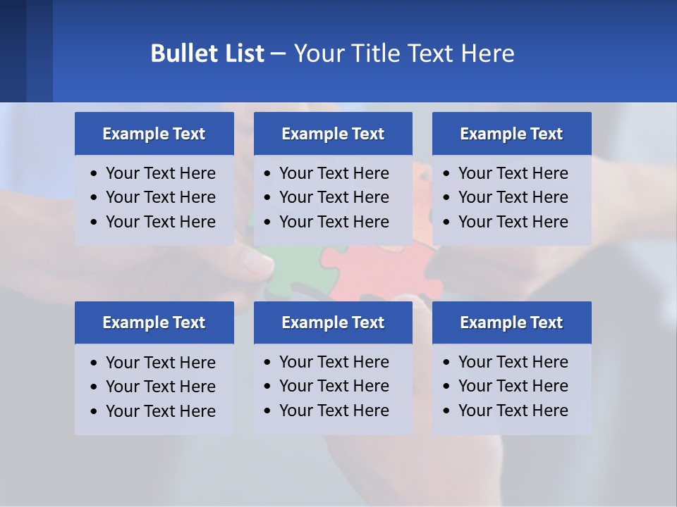 A Group Of People Putting Pieces Of A Puzzle Together PowerPoint Template