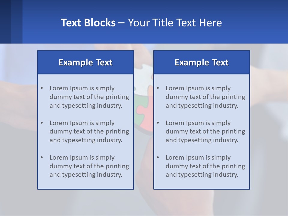A Group Of People Putting Pieces Of A Puzzle Together PowerPoint Template