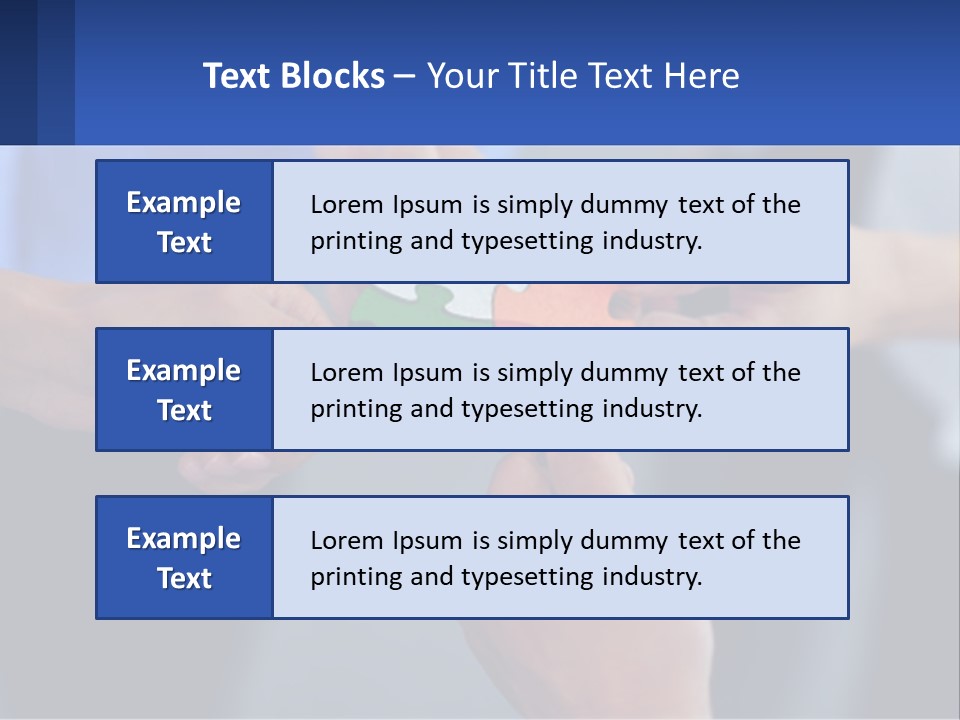 A Group Of People Putting Pieces Of A Puzzle Together PowerPoint Template