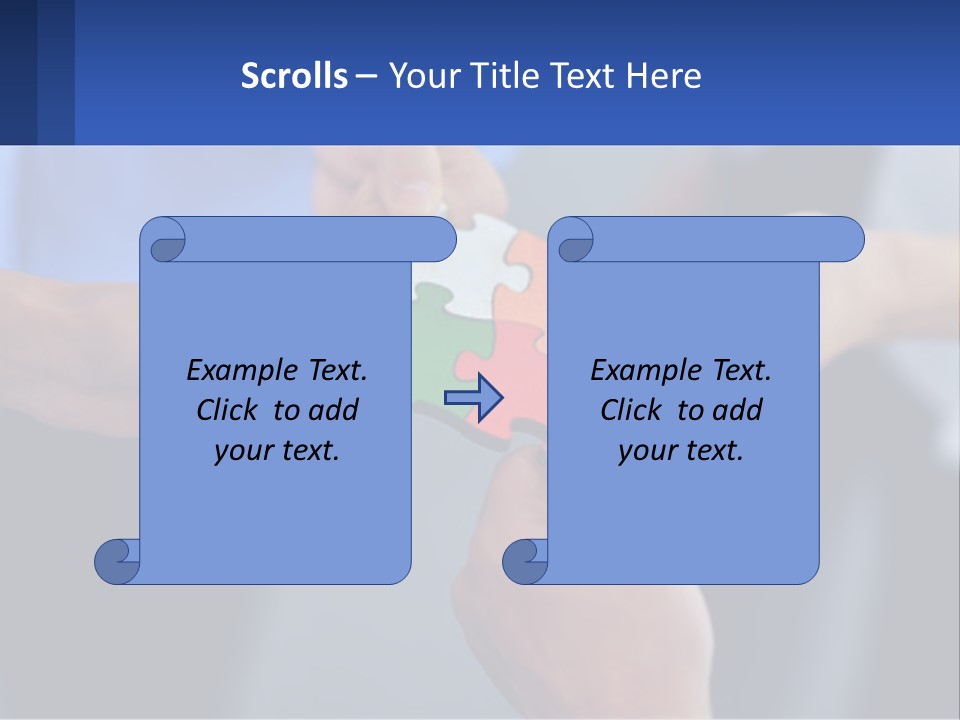 A Group Of People Putting Pieces Of A Puzzle Together PowerPoint Template