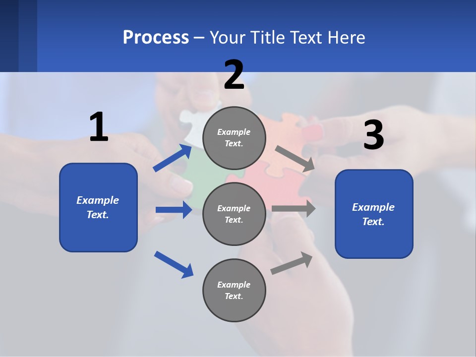 A Group Of People Putting Pieces Of A Puzzle Together PowerPoint Template