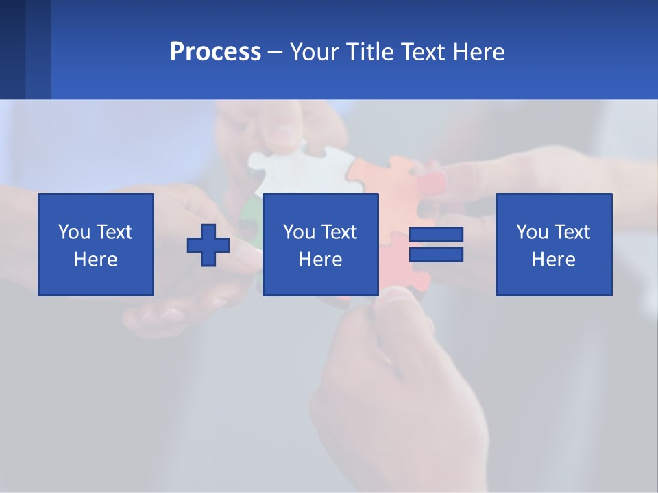 A Group Of People Putting Pieces Of A Puzzle Together PowerPoint Template