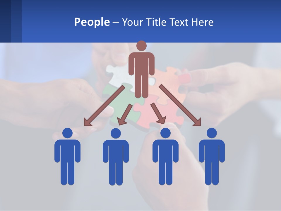 A Group Of People Putting Pieces Of A Puzzle Together PowerPoint Template