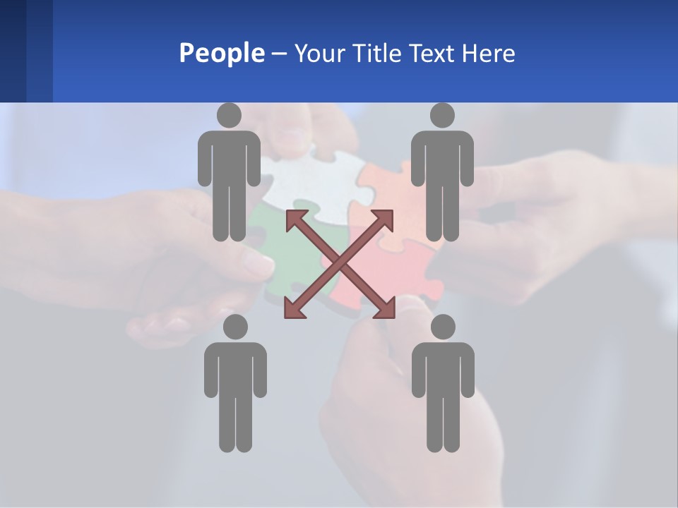 A Group Of People Putting Pieces Of A Puzzle Together PowerPoint Template