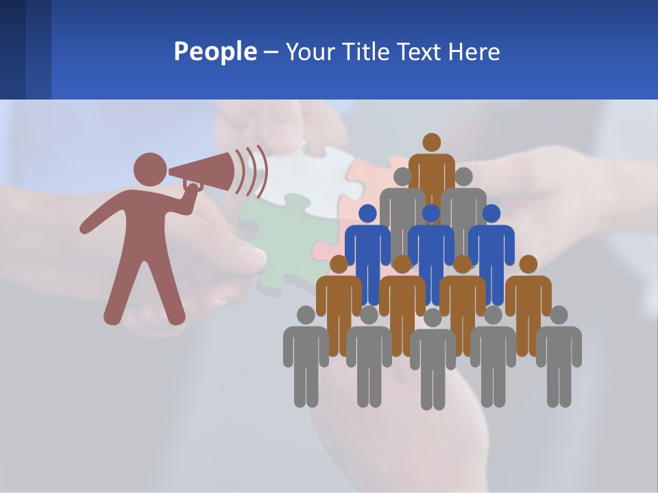 A Group Of People Putting Pieces Of A Puzzle Together PowerPoint Template