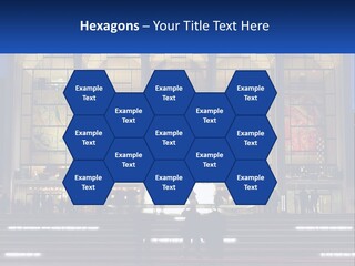 A Group Of People Standing In Front Of A Building PowerPoint Template