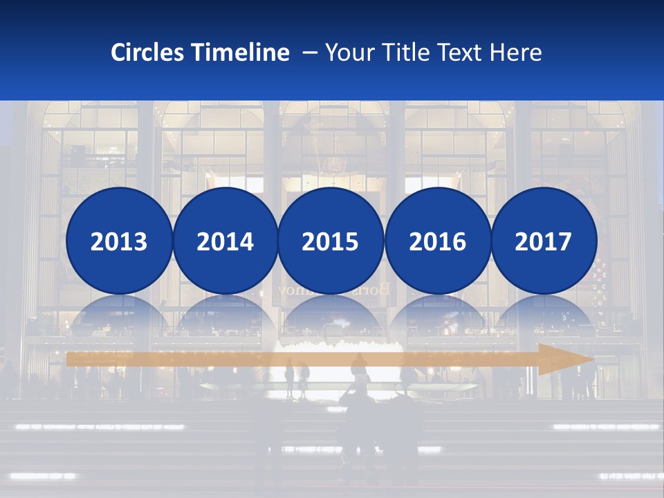 A Group Of People Standing In Front Of A Building PowerPoint Template