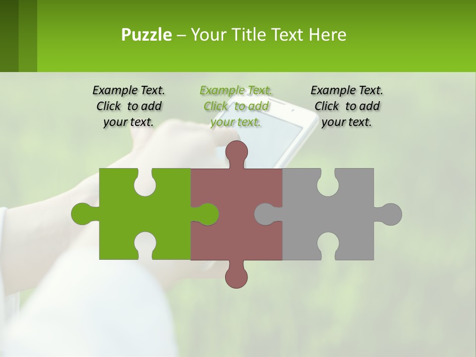 A Person Holding A Cell Phone In Their Hand PowerPoint Template