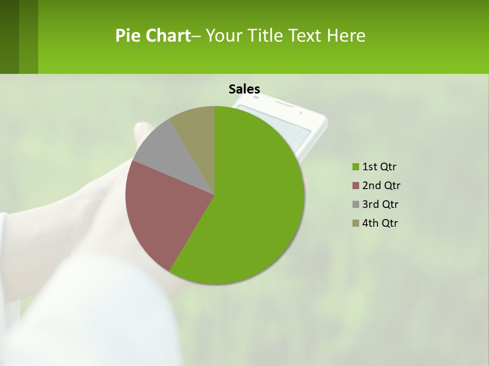 A Person Holding A Cell Phone In Their Hand PowerPoint Template