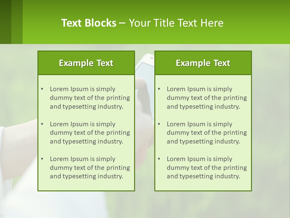 A Person Holding A Cell Phone In Their Hand PowerPoint Template