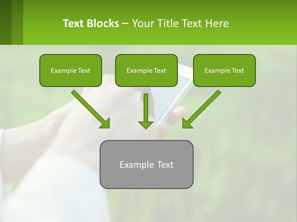 A Person Holding A Cell Phone In Their Hand PowerPoint Template